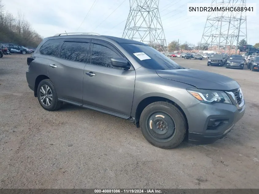 2017 Nissan Pathfinder S VIN: 5N1DR2MM5HC688941 Lot: 40881086