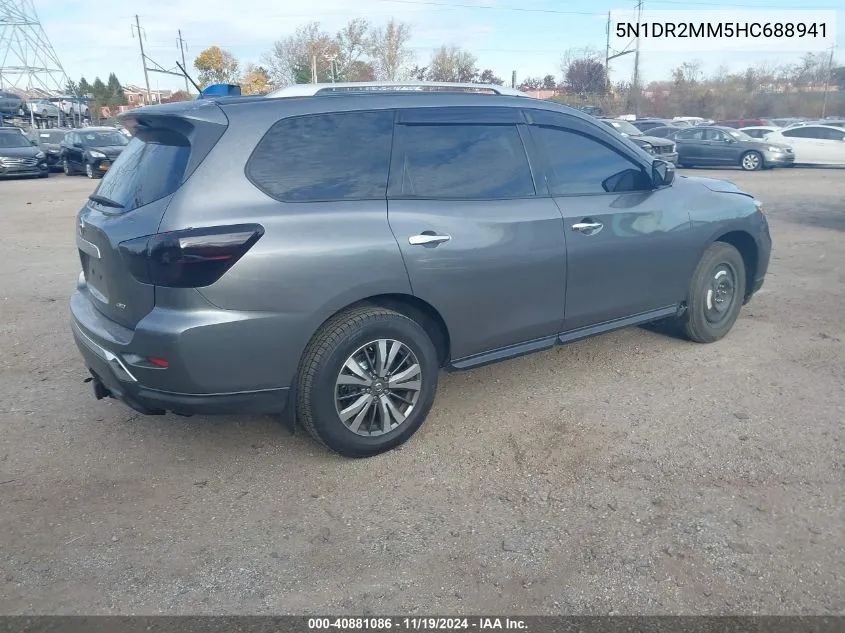 2017 Nissan Pathfinder S VIN: 5N1DR2MM5HC688941 Lot: 40881086