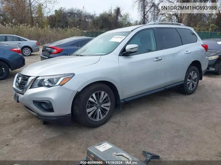 2017 Nissan Pathfinder S VIN: 5N1DR2MM1HC693988 Lot: 40890960