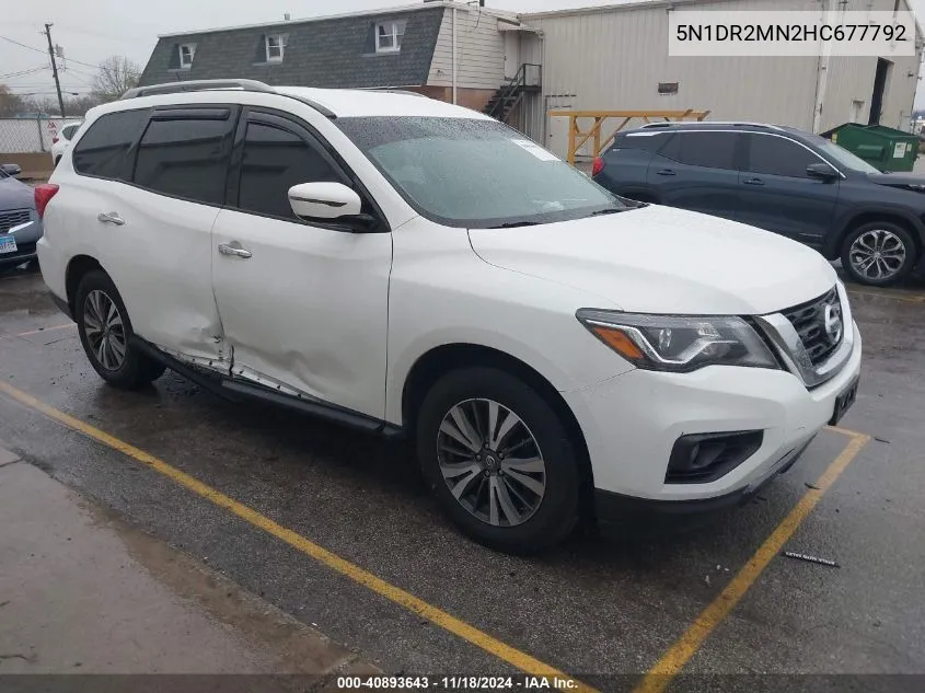 2017 Nissan Pathfinder Sv VIN: 5N1DR2MN2HC677792 Lot: 40893643