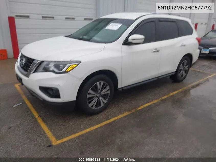 2017 Nissan Pathfinder Sv VIN: 5N1DR2MN2HC677792 Lot: 40893643