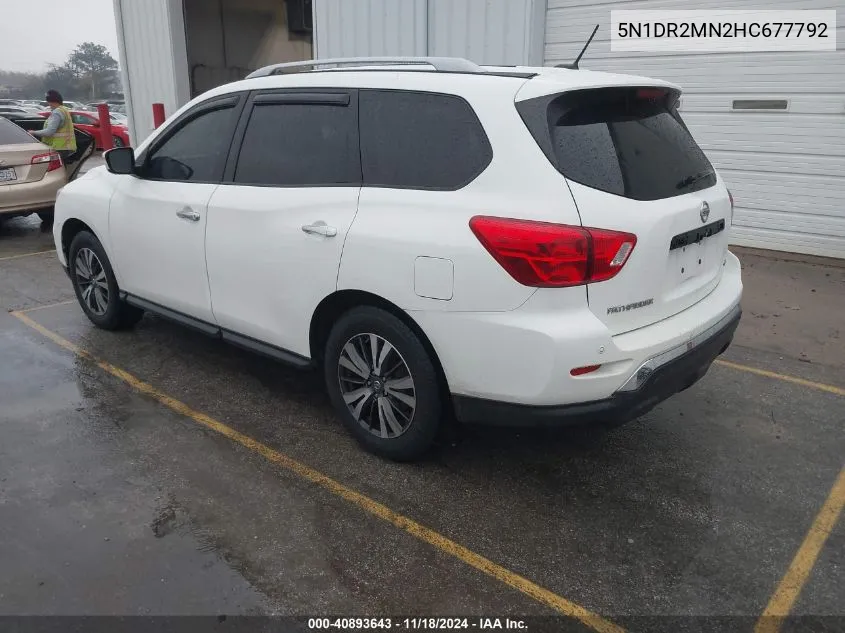 2017 Nissan Pathfinder Sv VIN: 5N1DR2MN2HC677792 Lot: 40893643