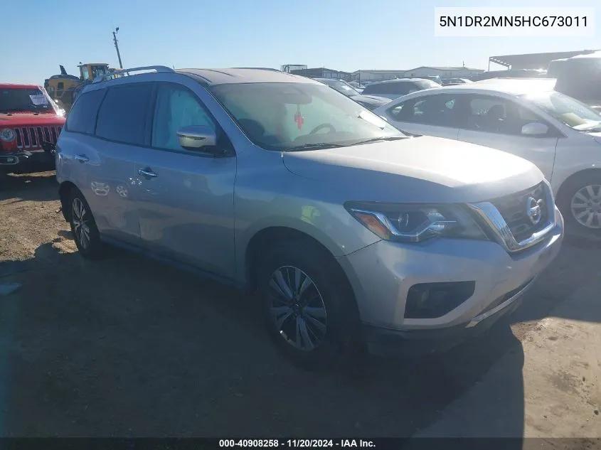 2017 Nissan Pathfinder Sv VIN: 5N1DR2MN5HC673011 Lot: 40908258