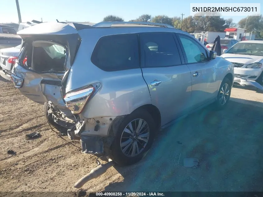 2017 Nissan Pathfinder Sv VIN: 5N1DR2MN5HC673011 Lot: 40908258