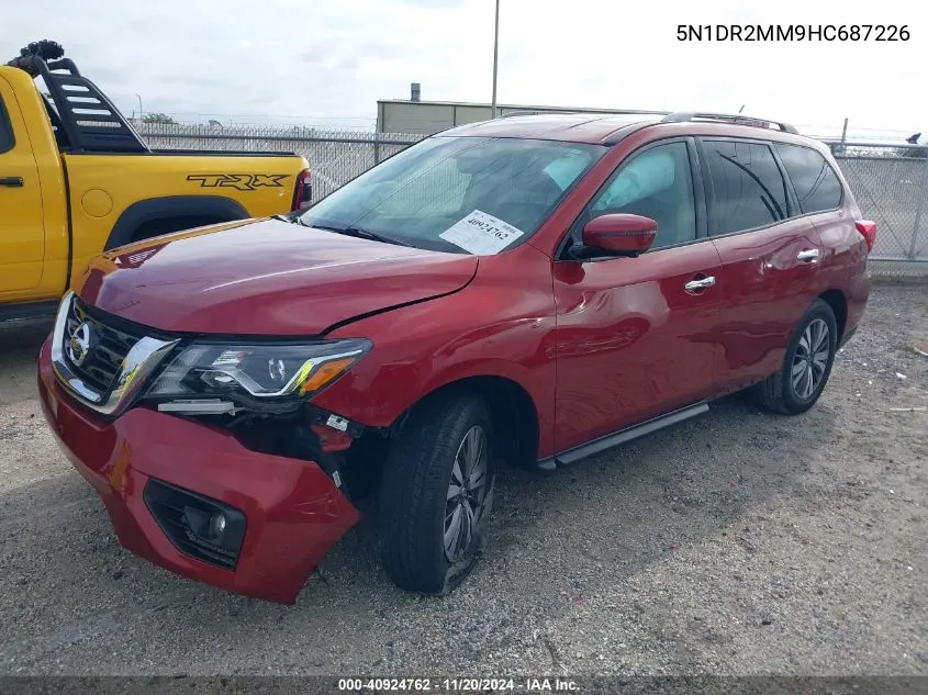 2017 Nissan Pathfinder Sl VIN: 5N1DR2MM9HC687226 Lot: 40924762