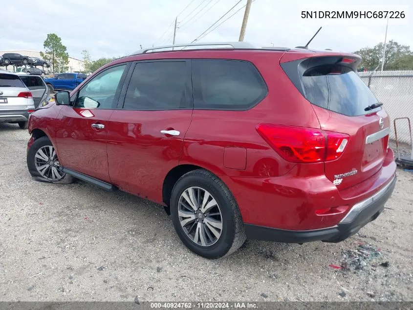 2017 Nissan Pathfinder Sl VIN: 5N1DR2MM9HC687226 Lot: 40924762