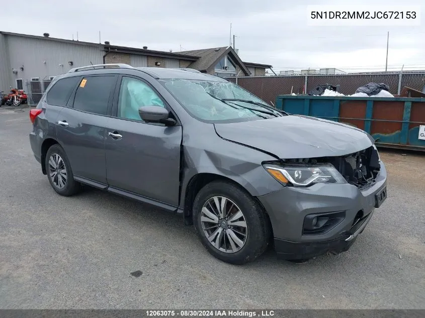 2018 Nissan Pathfinder VIN: 5N1DR2MM2JC672153 Lot: 12063075