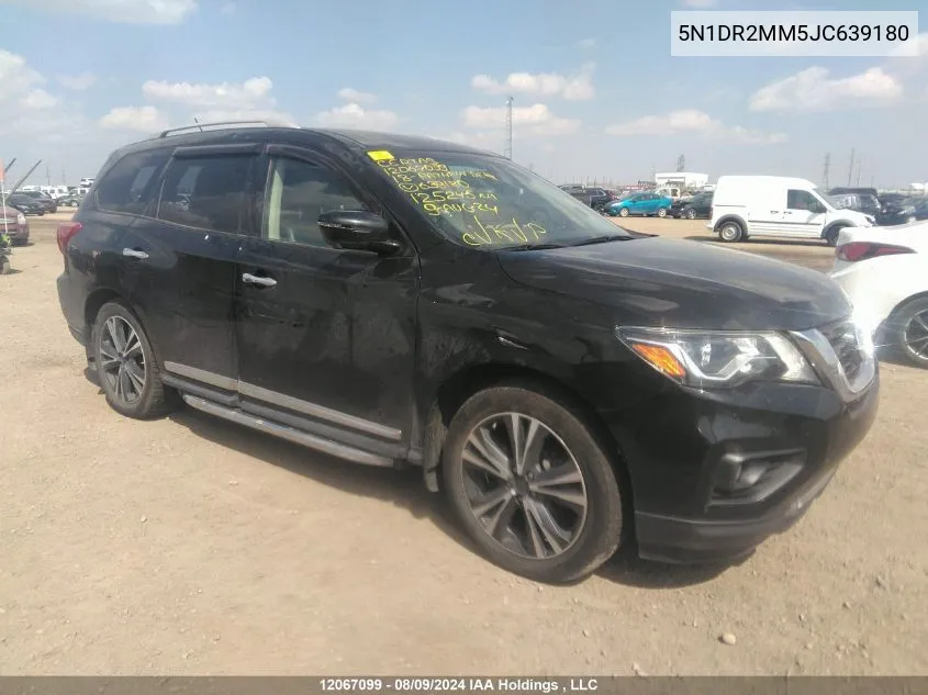 2018 Nissan Pathfinder S/Sv/Sl/Platinum VIN: 5N1DR2MM5JC639180 Lot: 12067099