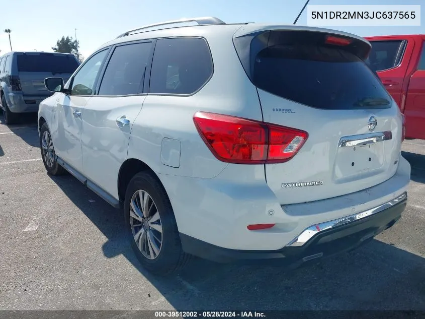 2018 Nissan Pathfinder Sv VIN: 5N1DR2MN3JC637565 Lot: 39512002