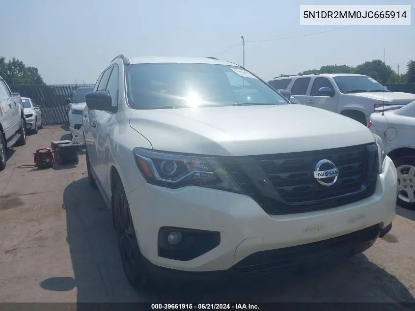 2018 Nissan Pathfinder Sl VIN: 5N1DR2MM0JC665914 Lot: 39661915