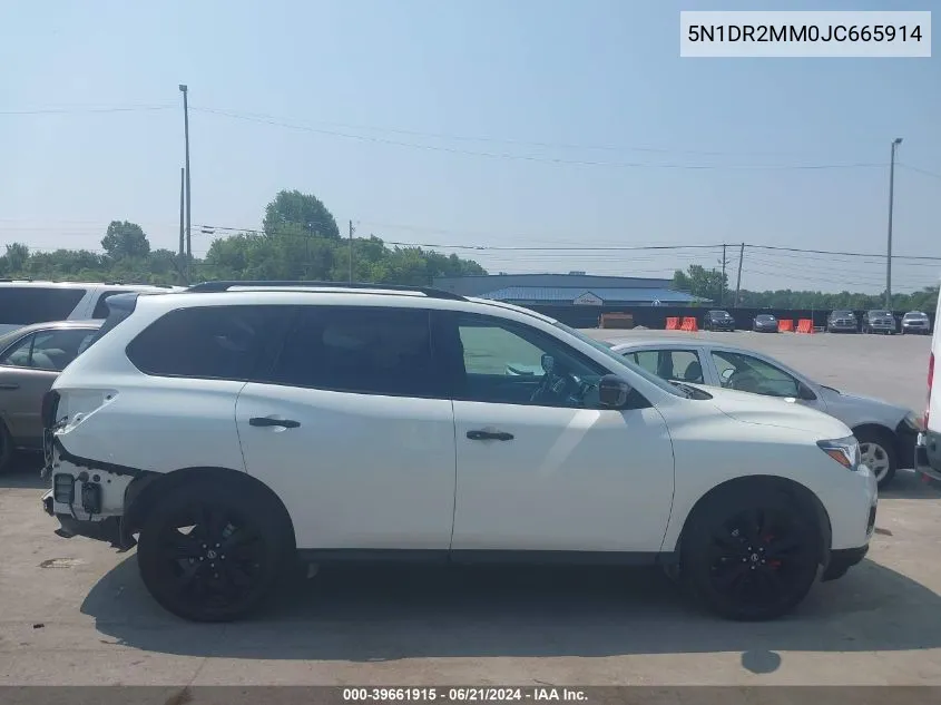 2018 Nissan Pathfinder Sl VIN: 5N1DR2MM0JC665914 Lot: 39661915