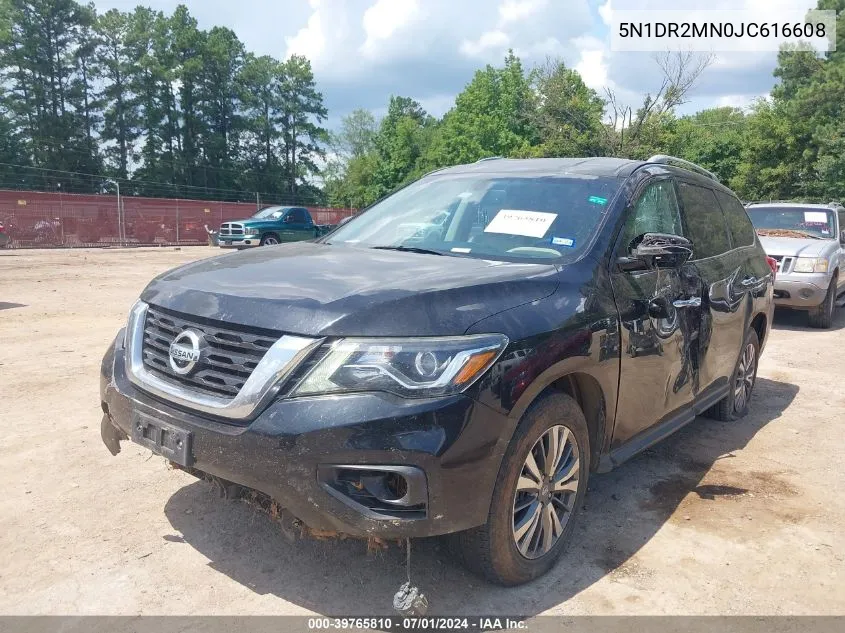 2018 Nissan Pathfinder Sl VIN: 5N1DR2MN0JC616608 Lot: 39765810