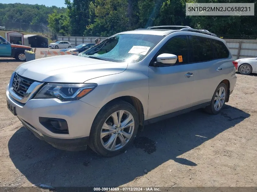 5N1DR2MN2JC658231 2018 Nissan Pathfinder Sl