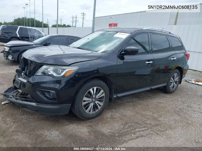 2018 Nissan Pathfinder Sv VIN: 5N1DR2MN9JC608135 Lot: 39856027