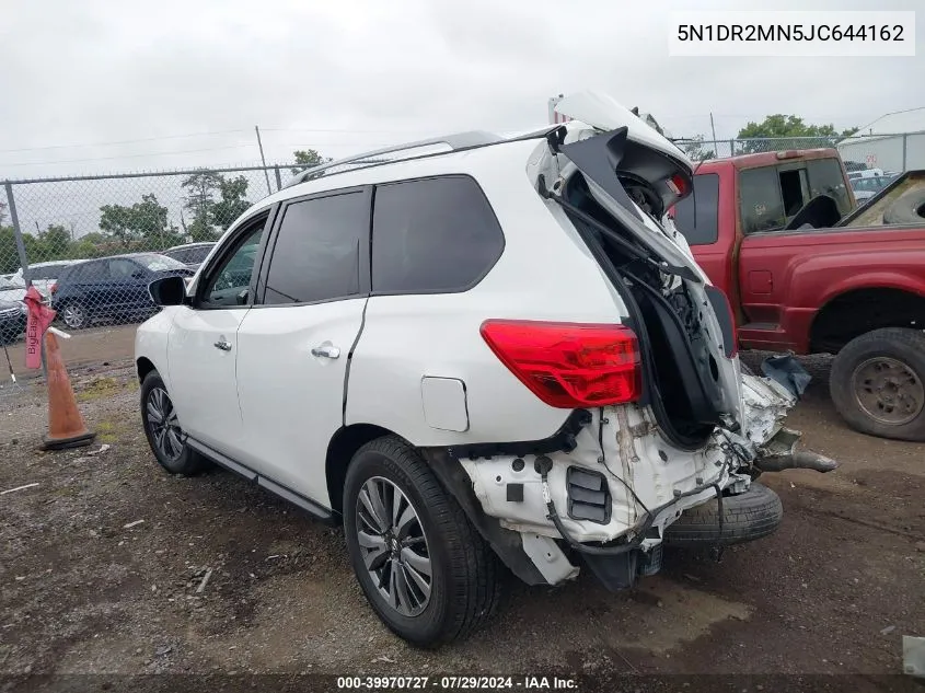 2018 Nissan Pathfinder Sv VIN: 5N1DR2MN5JC644162 Lot: 39970727