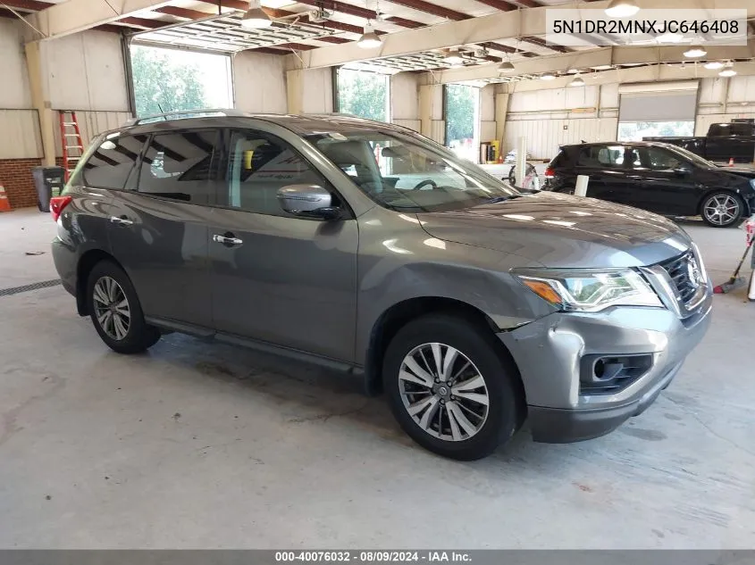 2018 Nissan Pathfinder S VIN: 5N1DR2MNXJC646408 Lot: 40076032