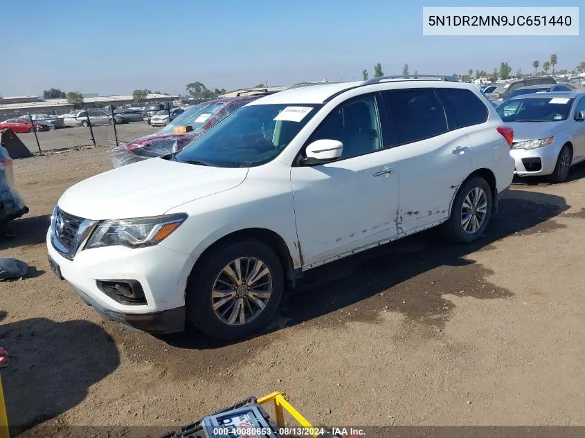 5N1DR2MN9JC651440 2018 Nissan Pathfinder S