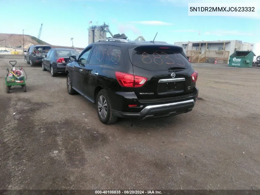 2018 Nissan Pathfinder Sv VIN: 5N1DR2MMXJC623332 Lot: 40108835