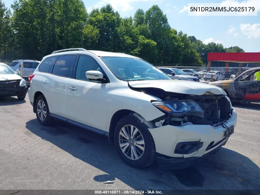 2018 Nissan Pathfinder Sl VIN: 5N1DR2MM5JC625179 Lot: 40110071