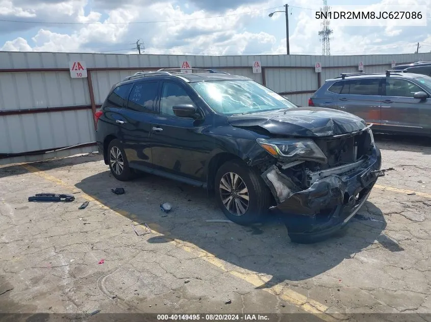 2018 Nissan Pathfinder S VIN: 5N1DR2MM8JC627086 Lot: 40149495