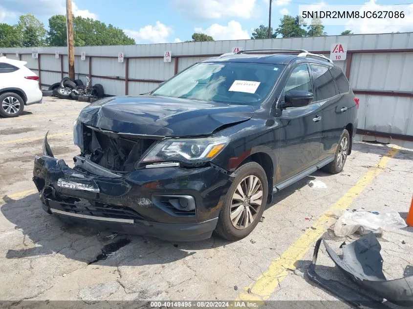 2018 Nissan Pathfinder S VIN: 5N1DR2MM8JC627086 Lot: 40149495