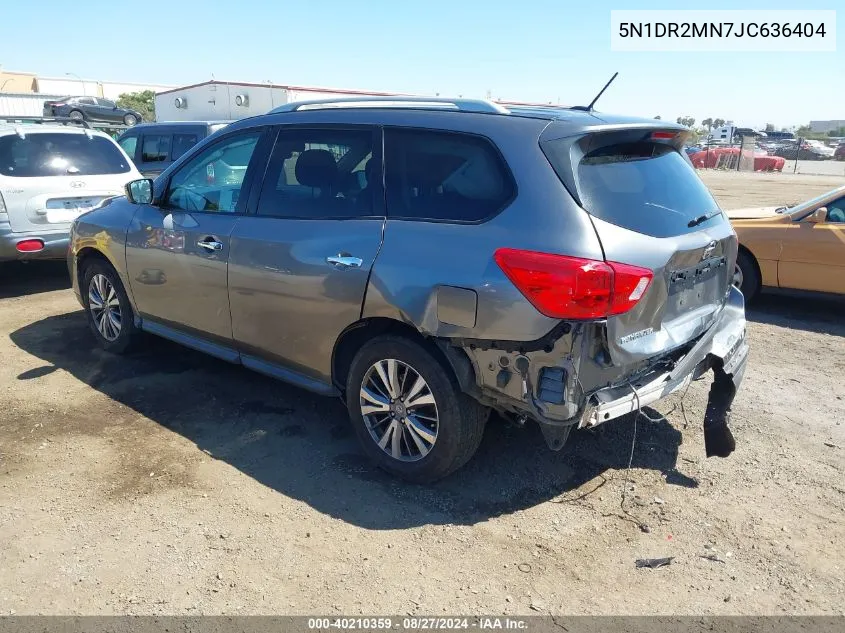 5N1DR2MN7JC636404 2018 Nissan Pathfinder Sv