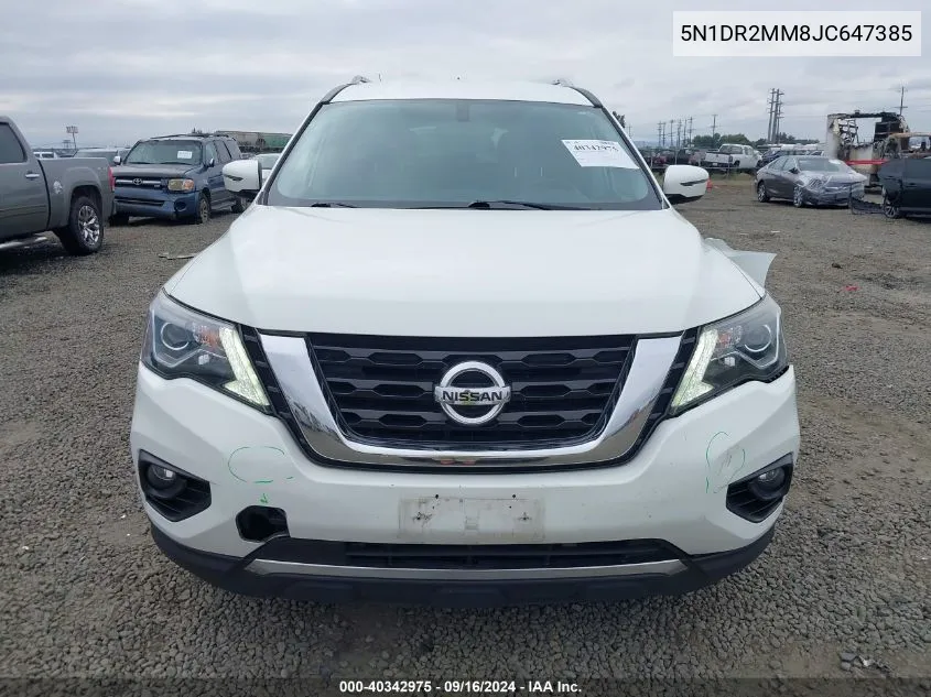 5N1DR2MM8JC647385 2018 Nissan Pathfinder S/Sv/Sl/Platinum