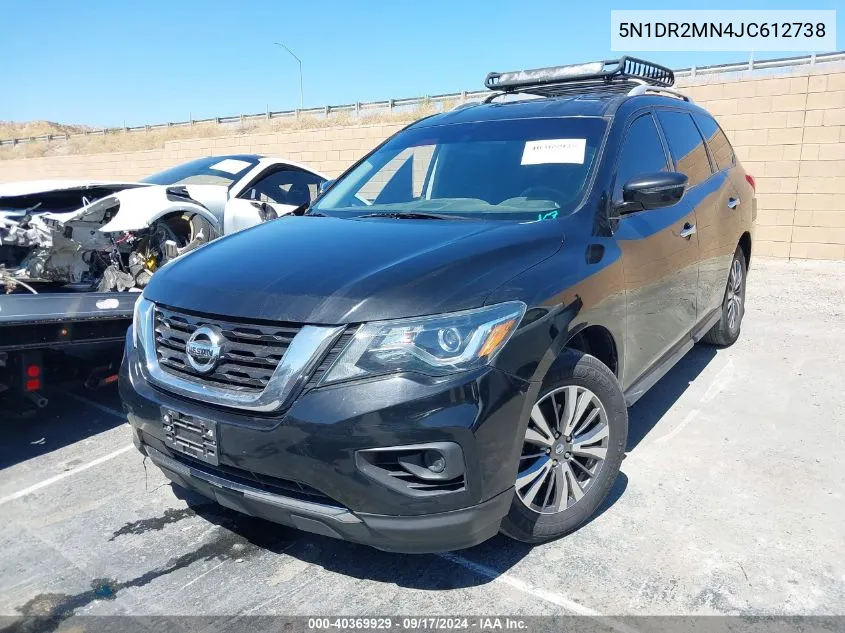 5N1DR2MN4JC612738 2018 Nissan Pathfinder S