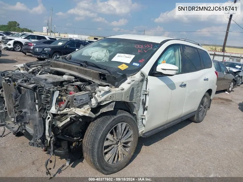 2018 Nissan Pathfinder Sv VIN: 5N1DR2MN2JC616741 Lot: 40377602