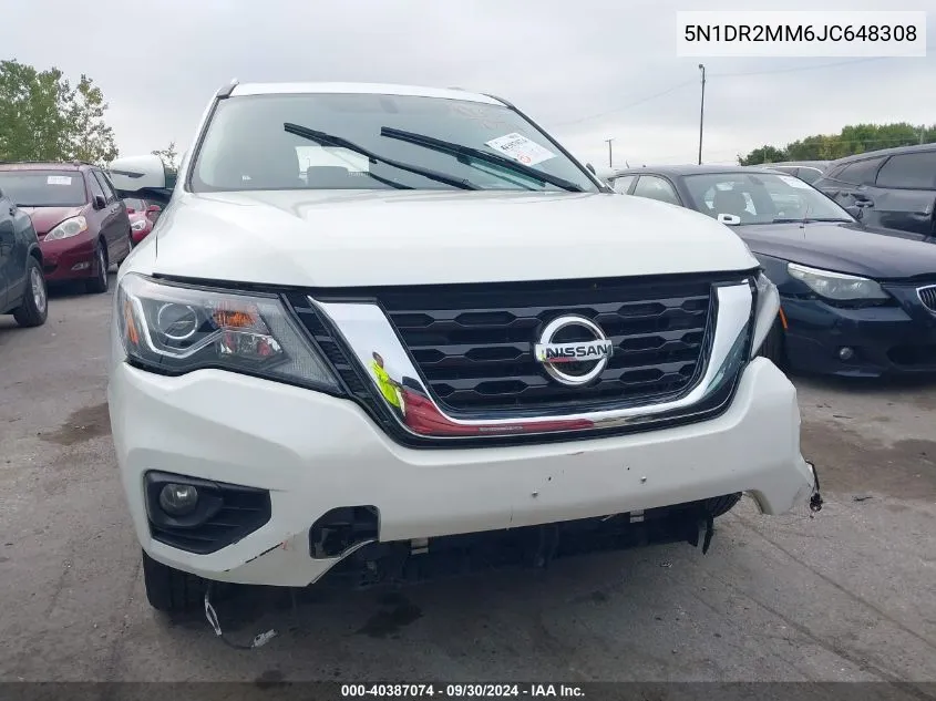 5N1DR2MM6JC648308 2018 Nissan Pathfinder S/Sv/Sl/Platinum