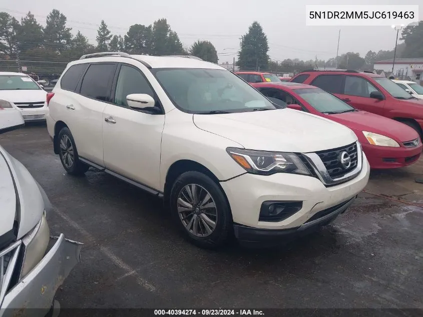 2018 Nissan Pathfinder Sv VIN: 5N1DR2MM5JC619463 Lot: 40394274