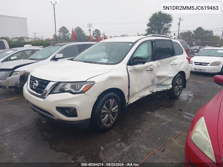 5N1DR2MM5JC619463 2018 Nissan Pathfinder Sv