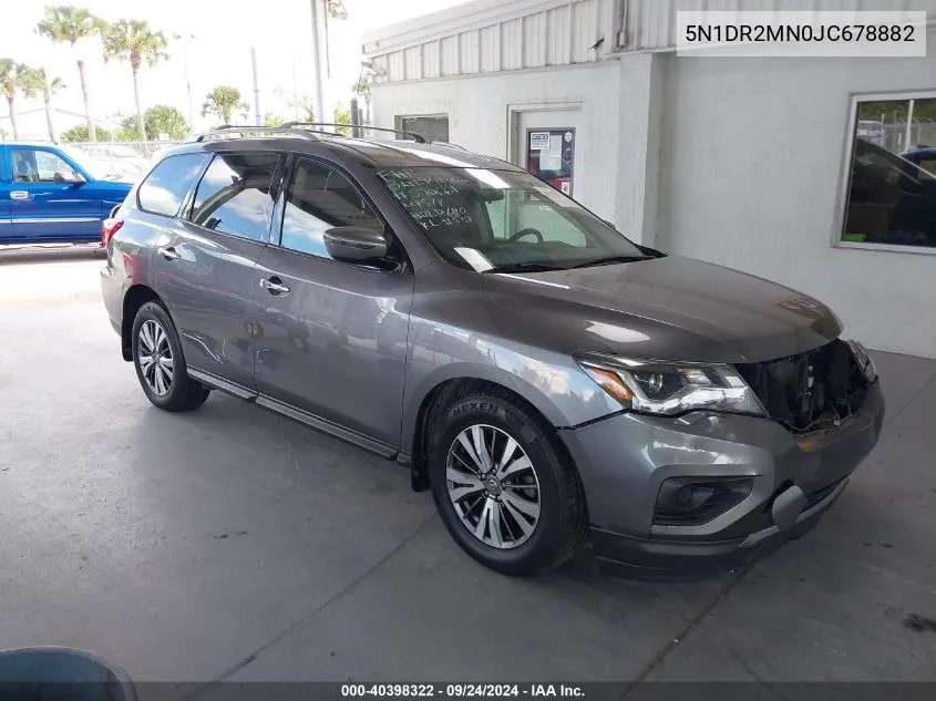 2018 Nissan Pathfinder S VIN: 5N1DR2MN0JC678882 Lot: 40398322