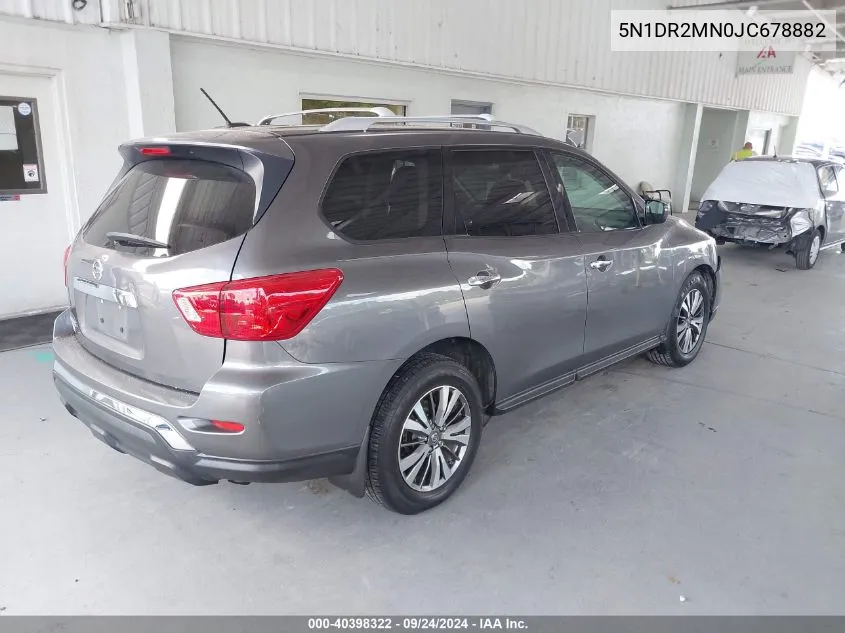 2018 Nissan Pathfinder S/Sv/Sl/Platinum VIN: 5N1DR2MN0JC678882 Lot: 40398322