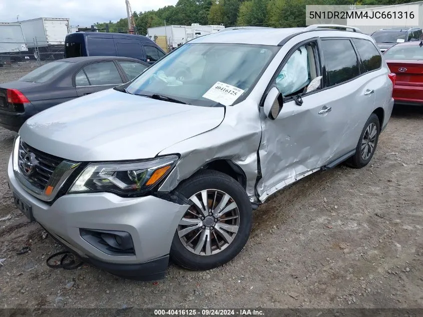 2018 Nissan Pathfinder S/Sv/Sl/Platinum VIN: 5N1DR2MM4JC661316 Lot: 40416125