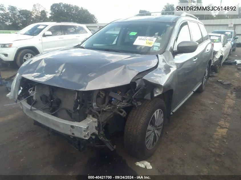 5N1DR2MM3JC614892 2018 Nissan Pathfinder S/Sv/Sl/Platinum