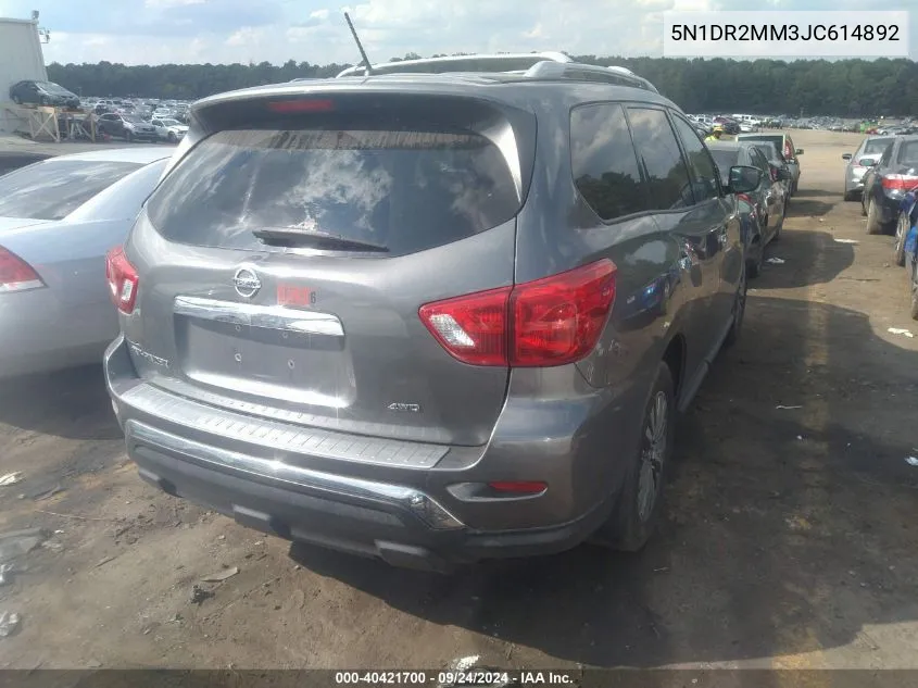 5N1DR2MM3JC614892 2018 Nissan Pathfinder S/Sv/Sl/Platinum