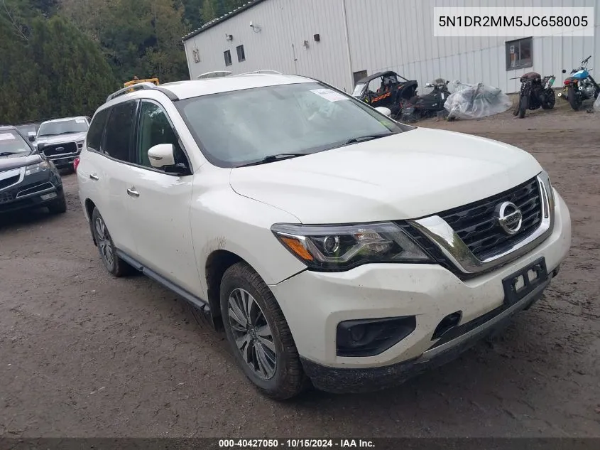 2018 Nissan Pathfinder S VIN: 5N1DR2MM5JC658005 Lot: 40427050