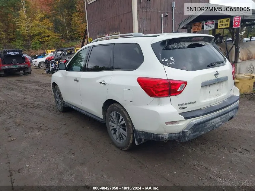 2018 Nissan Pathfinder S VIN: 5N1DR2MM5JC658005 Lot: 40427050