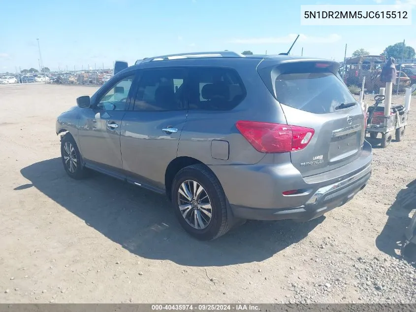 2018 Nissan Pathfinder S VIN: 5N1DR2MM5JC615512 Lot: 40435974