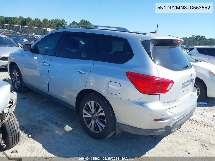 2018 Nissan Pathfinder Sv VIN: 5N1DR2MN8JC653552 Lot: 40448862