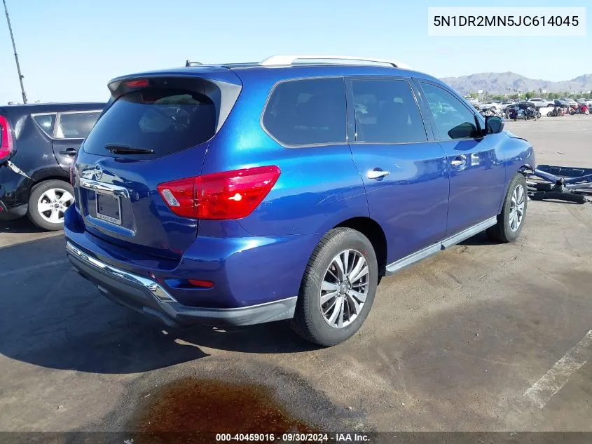 2018 Nissan Pathfinder S VIN: 5N1DR2MN5JC614045 Lot: 40459016