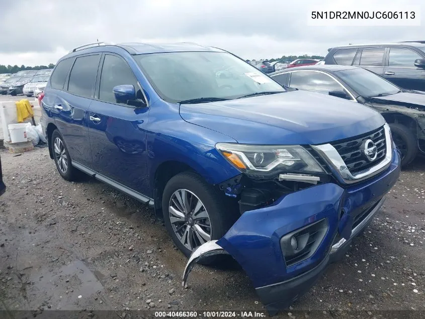 2018 Nissan Pathfinder Sl VIN: 5N1DR2MN0JC606113 Lot: 40466360