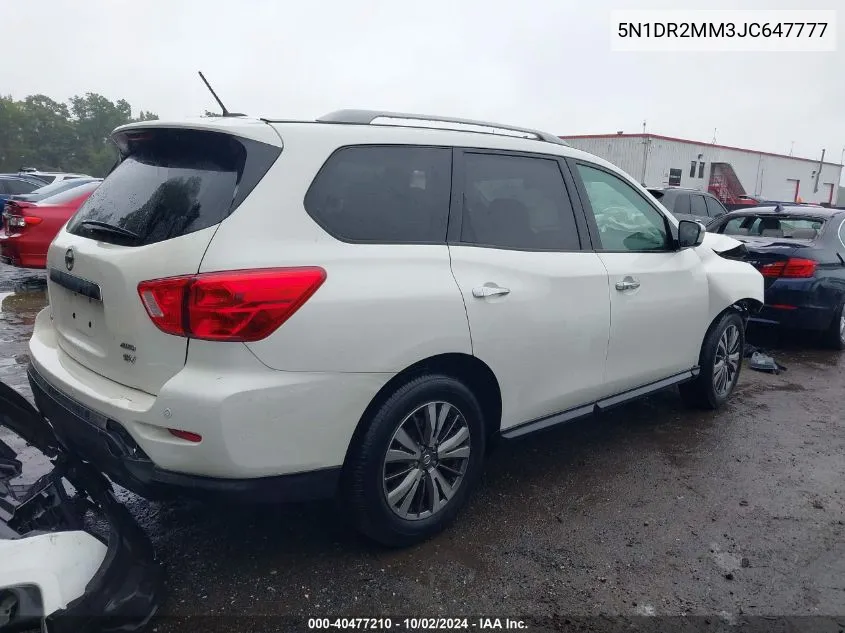 5N1DR2MM3JC647777 2018 Nissan Pathfinder Sv