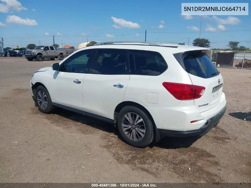 5N1DR2MN8JC664714 2018 Nissan Pathfinder S/Sv/Sl/Platinum