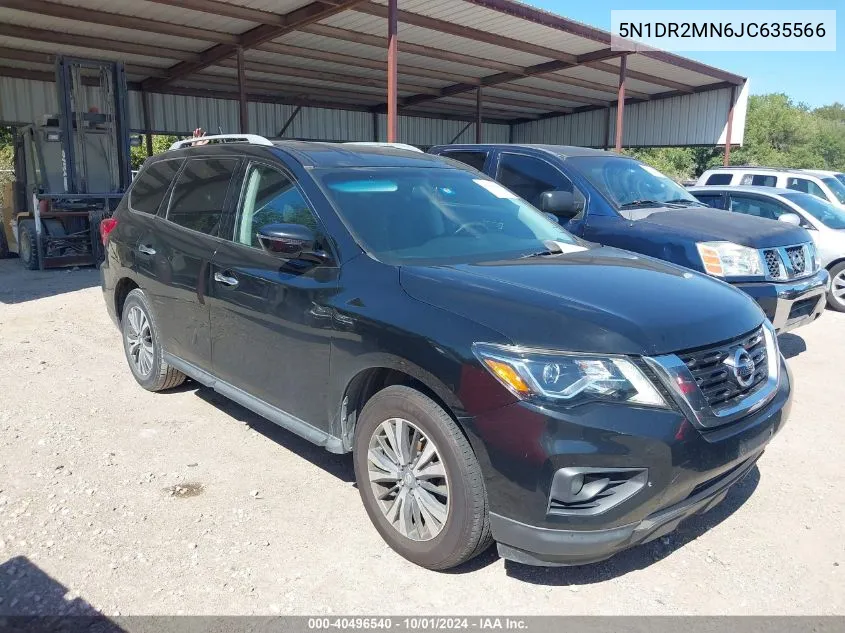 2018 Nissan Pathfinder Sv VIN: 5N1DR2MN6JC635566 Lot: 40496540