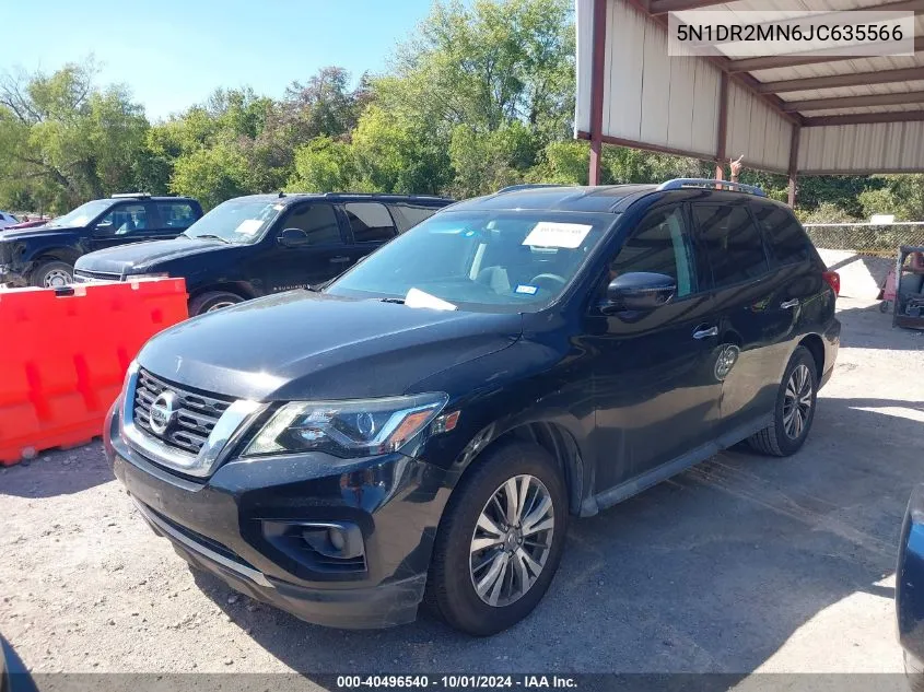 2018 Nissan Pathfinder Sv VIN: 5N1DR2MN6JC635566 Lot: 40496540