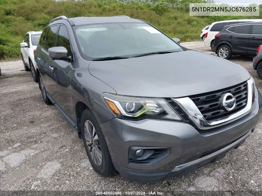 2018 Nissan Pathfinder Sl VIN: 5N1DR2MN5JC676285 Lot: 40502498