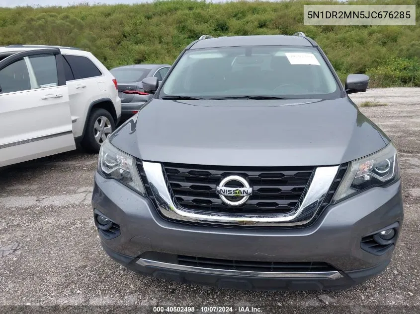 2018 Nissan Pathfinder Sl VIN: 5N1DR2MN5JC676285 Lot: 40502498