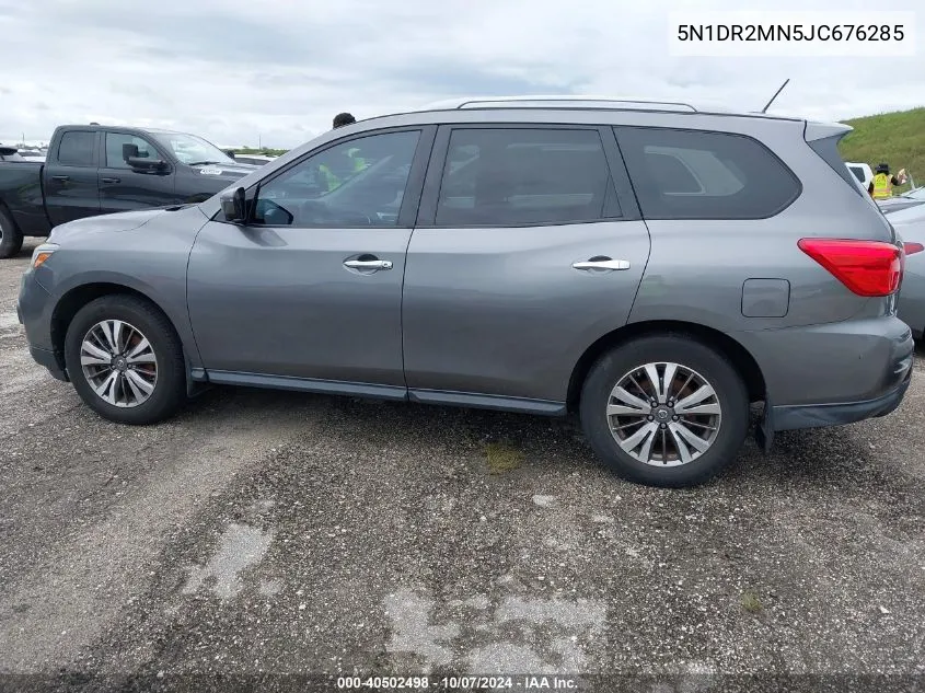 2018 Nissan Pathfinder Sl VIN: 5N1DR2MN5JC676285 Lot: 40502498